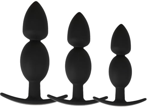Plug Anali Silicone con Supporto, Plug Anale Dilatatore Dildo anale Stimolatore Prostata Giocattoli Sessuali per Donna e Uomo