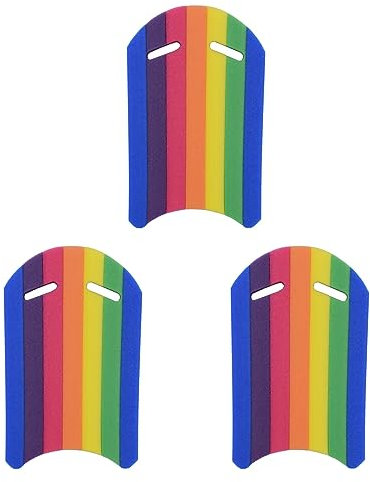 JUFUM 3 x Schwimmbrett für Kinder und Erwachsene, Regenbogen-Schaumstoff, Schwimmbrett, Schwimmbrett, Schwimmhilfe