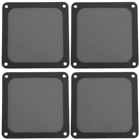 Filtro de Polvo para Ventilador de PC, 4 Rejillas de Filtro de Ventilador de Computadora de PVC de 120x120 Mm con Tornillos, Marco Magnético, Malla de Polvo para Ventilador de