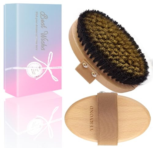 Cepillo corporal de cobre con cerdas cargadas de iones, cepillo exfoliante para el cuerpo, reduce el estrés