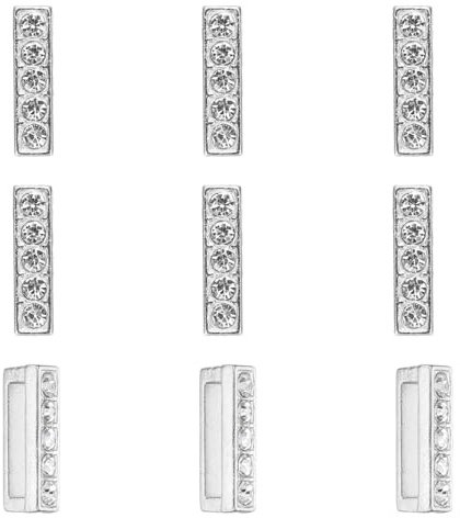 PATIKIL 30 st bokstavsberlocker bokstaven I strass glidande alfabet kristall hänge för smyckestillverkning läderhalsband, silver, 14 mm