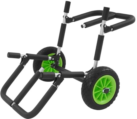 Czyurachel Surfvagn surfbräda transportvagn | Plats för 2 kajaker eller SUPs | Aluminium strandvagn | SUP-transportvagn med 10 tums hjul | kajakvagn | upp till 80 kg