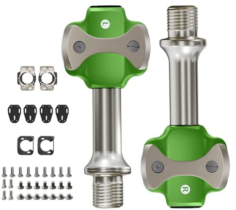 Pédales à clic pour vélo de course en alliage d'aluminium léger avec verrouillage automatique et roulements scellés, avec alliage d'aluminium haute résistance, sans clic