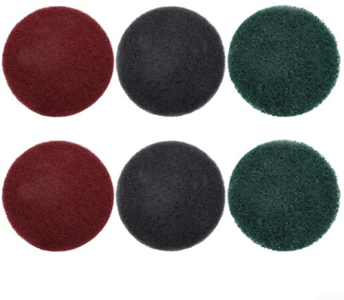 Tampons de nettoyage industriels en nylon de 12,7 cm pour perceuse, chiffons à récurer abrasifs pour polissage, polissage, élimination de la rouille, ébavurage et nettoyage efficace des carreaux, sols