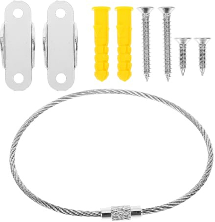 WATIIFUFU Anclajes Antivuelco para Muebles Infantiles 2 Juegos Acero Inoxidable Tornillos Kit Seguridad Bebés Fijación Pared para Tocadores y Estanterías Segura