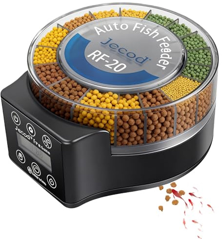 Distributeur Automatique de Nourriture pour Aquarium, Distributeur Automatique de Nourriture pour Poisson avec minuteur 140ML, 6 Modes, Distributeur Automatique Nourriture pour Aquarium avec câble