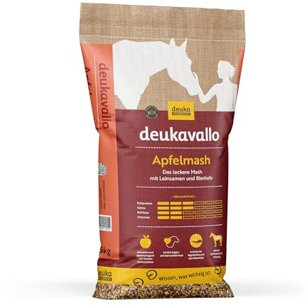 deukavallo Apfelmash 15 kg | Pferdefutter | mit Multivitamin-Komplex | aktiviert Stoffwechsel | verdauungsfördernd | Beifutter bei Regeneration + Fellwechsel