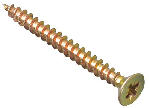 Bargainscrews - Confezione da 200 viti multiuso, ideali per essere impiegate su pannelli truciolari, MDF, PVC e legno 5,0 x 55mm