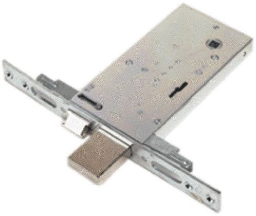 Nuova Feb Serratura da Infilare Art. 6873 Misura 70 mm Frontale 25 mm Argento