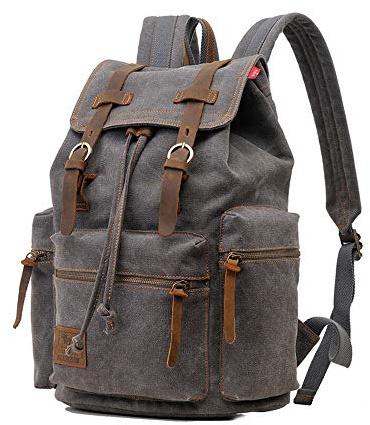 Vintage unisex ryggsäck kanvas ryggsäck för 12-17 tum laptop ryggsäckar vardagliga dagväskor