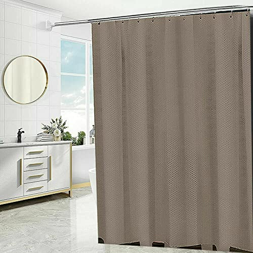 Householdfurnishing Super Quality Waterproof Polyester bathroom Shower Curtains with hook (Mocha, 180X180cm)