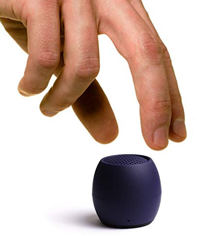 Boompods Zero Mini Bluetooth Speaker - Small Portable Speakers, IPX6 Waterproof, 5hr Playtime, Wireless Travel Speaker with Microphone & Dual Pairing, for Bathroom Shower, Outdoor & iPhone, Navy Blue