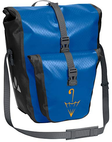 VAUDE Aqua Back Plus Single Sondermodell mit Schirmlogo Hinterradtasche Gepäckträgertasche, Blue SE