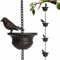 Regenkette Für Dachrinnen, Regenkette Gartenornament, Hängende Regenkette Aus Metall, Wunderschönes Vogel Design Regenkette Dachrinnendekoration, Regenkette Gartenornament Für Regenfänger Im Freien