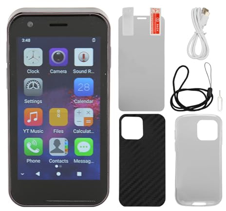SOYES XS12 Pro Mini 4G Smartphone, 3,0 Tums Skärm 4GB RAM 64GB ROM, Dual Sim Mobiltelefon, 2000mAh Batteri, 5MP+13MP Studentficka Mobiltelefon för Android 10.0 (BLACK)