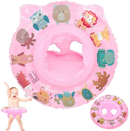 KEELYY Salvagente per Bambini, Salvagente Mutandina Neonato, Galleggiante Neonato Piscina, Salvagente Gonfiabile per Bambini 6-36 Mesi, Rosa