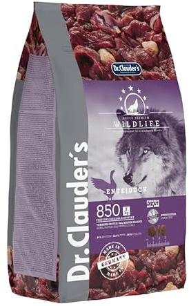 DR.CLAUDER'S – Wildlife | Cibo secco naturale con acidi grassi omega e minerali per cani adulti, cibo completo senza cereali in sacchetto senza conservanti, 2 kg di anatra