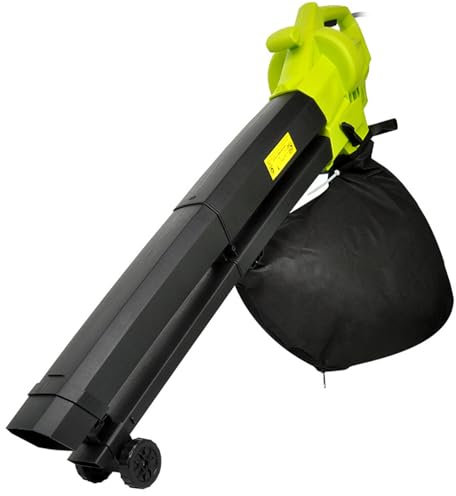 Handy Electric Leaf Blower, 3 In 1 Garden Vacuum Mulcher with Large 40 Litre Collection Bag, Wheels, 3m Cable, Powerful 3000W and 167mph Wind Speed, Leaves Collector, Clear Gardens, Patios