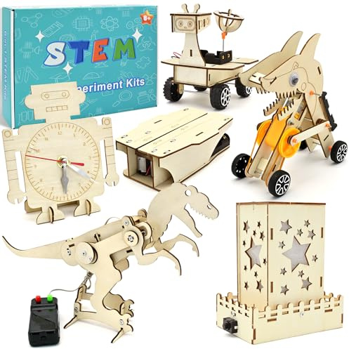 FEMBW Kit de Construcción Científica, 6 Sets Montaje y Experimentos para Niños de 8 a 14 Años, Electronico Kit Experimentos Juego Física Práctica, Science Kits Eléctrico DIY