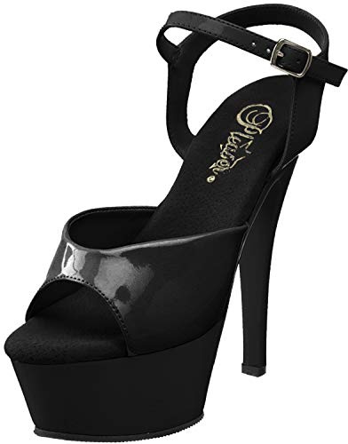 Pleaser damkudde – 209 platå, Svart Blk Pat Blk, 36 EU