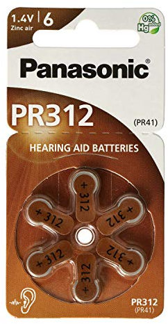 Panasonic Typ 312 - 30 Stück Hörgerätebatterien