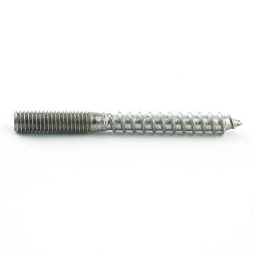 Eisenwaren2000 | Stockschrauben M6 x 130 mm (10 Stück) - Schraubstifte - Holzschrauben - Edelstahl A2 V2A VA - rostfrei