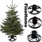 FineHome Metall Tannenbaumständer Weihnachtsbaumständer Ø 40cm Baumständer Christbaumständer Verschiedene Modelle, Model:Ornamente