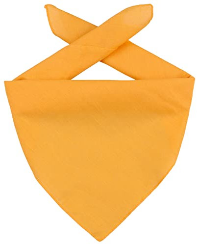 Hutshopping Bandana Tuch Bandanatuch Baumwolltuch Halstuch Bandanas Kopftücher (One Size - senf)