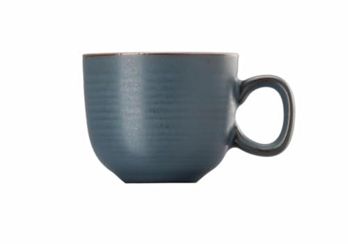 Thomas Nature Ocean - Taza pequeña de gres para espresso, taza de café moca, lavavajillas, microondas, diámetro 6,8 cm, altura 5,6 cm, 110 ml, azul oscuro