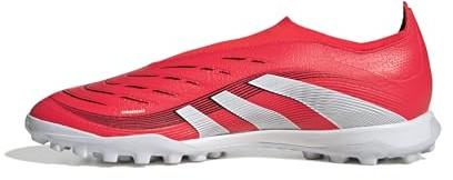adidas Unisex Predator League Laceless Turf Football Boots, Lucid Red/Cloud White/Core Black, 11.5 UK