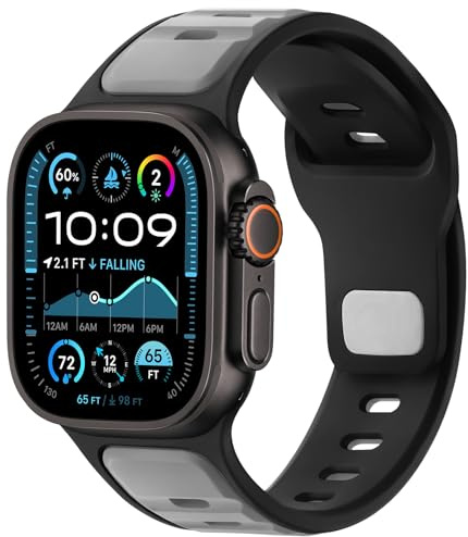 Anlinser Kompatibel med Apple Watch Band 49 mm, 46 mm, 45 mm, 44 mm, 42 mm, Sport Loop silikonband för iWatch Ultra 3/2/1 Series 11 10 9 8 7 6 5 4-1 SE, ljusgrön