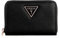 GUESS Meridian Medium Zip Around Wallet Black, Schwarz, Einheitsgröße