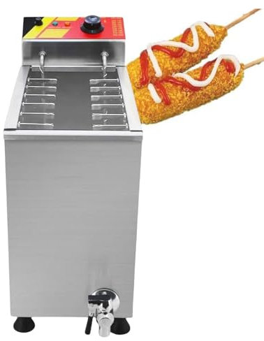 Freidora De Perritos Calientes De 3 Kw, MáQuina Comercial Para Hacer Palitos De Perritos Calientes Con Queso, Parrilla EléCtrica Para Salchichas, Salchichas Estufa, Freidoras Para Cocina,110V