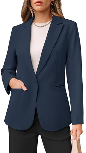 luvamia Womens Blazers for Work Jackets for Women Business Suit for Women Navy Blue Size Medium Size 8 Size 10