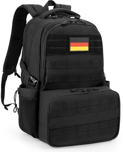 Jueachy Cooler Backpack Mens with 6L Lunch Box: 40L Rucksack for Men with Laptop Compartment Work Bag with Lunchbox Cool Bag Rucksack for School Picnic Camping