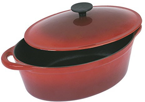 Tradifonte 501807 - Cocotte ovale, 4 L, colore: Rosso