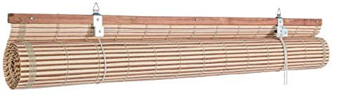 Tapparella da Sole Nizza Listelli bambù Naturale Bicolore avvolgibile 150x260h