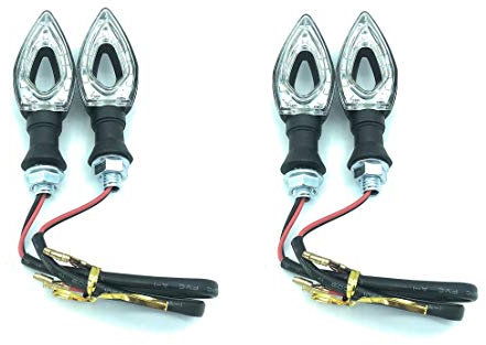 tempo di saldi Kit 4 Frecce Moto Omologate 12V 9x3x2 cm Universali Resistenti ed Impermeabili, Frecce Moto Led compatibili anche per Scooter