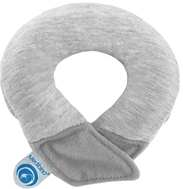 Medibino | Medizinisch patentiertes Babykissen gegen Plattkopf, Kopfverformungen und Flachkopf | Sweat Grau