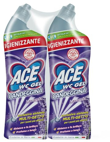 ACE Wc Gel Multigetto, 2 Confezioni Da 700ml, Lavanda, 1400 Millilitro