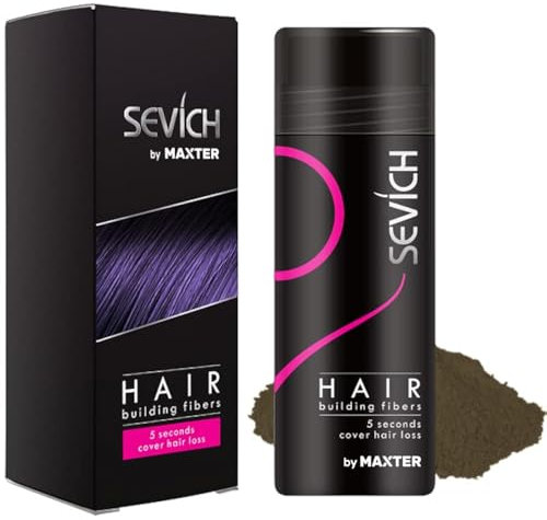 Fibre Capillaire Châtain Moyen 25g - Cache Instantanément le Perte de Cheveux - Microfibre de Coton 100% Naturel - Poudre Cheveux Hommes et Femmes