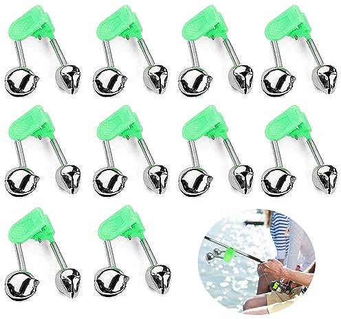 BOBOZHONG Campana de Anguila,10 Pieza Campanas de Pesca,Campana De Anillo De Pesca,Alarma de Caña de Pescar,Caña De Pescar Campanas Alarma,Alarma de Pesca para Pesca al Aire Libre