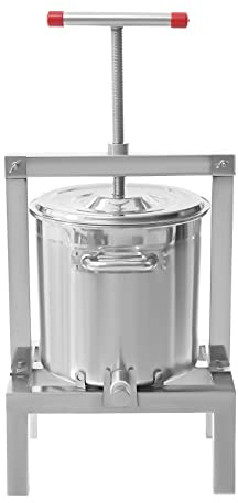 Headery 2.6gal/10L DIY Large Fruit Honey Manual Press, Fruit Wine Honey Presser, Heavy Duty Manual Fruit Cheese Tincture Herb Squeezer Hand Press for Home, Restaurant, Coffee Shop, Hotel