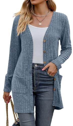 Witsmile Cardigan for Women Fall Loose Shacket Casual Long Sleeve Open Coat