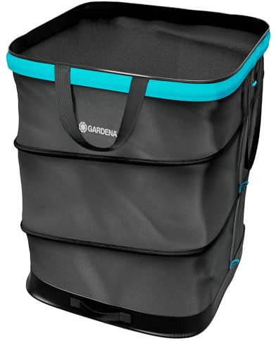 Gardena Sac à déchets de jardin PopUp taille M : sac à déchets rectangulaire, facile à utiliser et pliable, pour le jardin, capacité 130 l, pour le ramassage des déchets verts (11715-20)