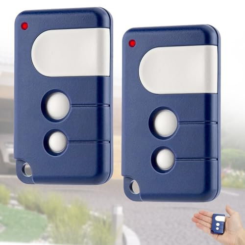 2pcs Émetteurs D'ouvre Garage, Télécommande Radio de Remplacement pour Porte Garage Compatible avec Chamberlain LiftMaster 84333E, 94333E, Duplicateur d'ouvre-porte de Garage pour MotorLift ML500/850