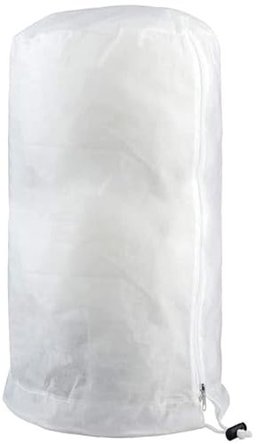 Srliya Pflanzen-Frostschutz-Abdeckung, Verdickt, Warm, Atmungsaktiv, Wiederverwendbar, Pflanzen-Winterschutz mit Reißverschluss und Kordelzug (140 x 200 cm)