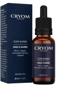 CRYOM Huile à Barbe pour Hommes, Flacon Pipette 30 ml
