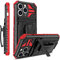 YOUULAR Custodia per Apple iPhone 16 Pro PC rigido + morbido TPU + supporto + clip posteriore telefono cover antiurto antiurto cover cover cover posteriore custodia protettiva integrata supporto