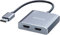 NCGGY Displayport to Dual HDMI Adapter 4K60Hz for PC Laptop Graphics Card DP 1.2 to 2 HD-MI 2.0 Monitors Extension Display Displayport to HDMI Splitter 1 In 2 Out Hub MST Extend Mode for Windows Only